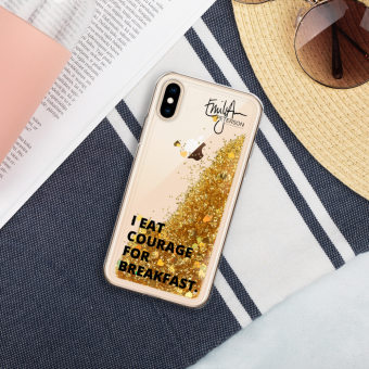 Courage For Breakfast - Liquid Glitter iPhone Case