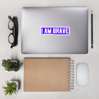 I AM BRAVE Sticker (Purple)